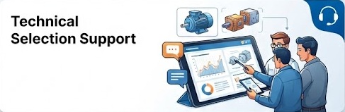 Share the motor, speed, torque, ratio and application details with our team to discuss suitable gearbox options.